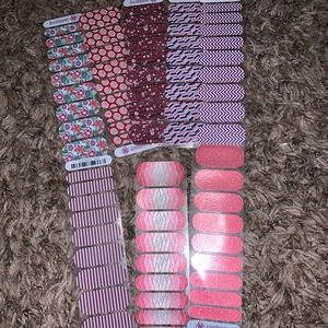 Jamberry half sheets (8) reds, maroon, pinks